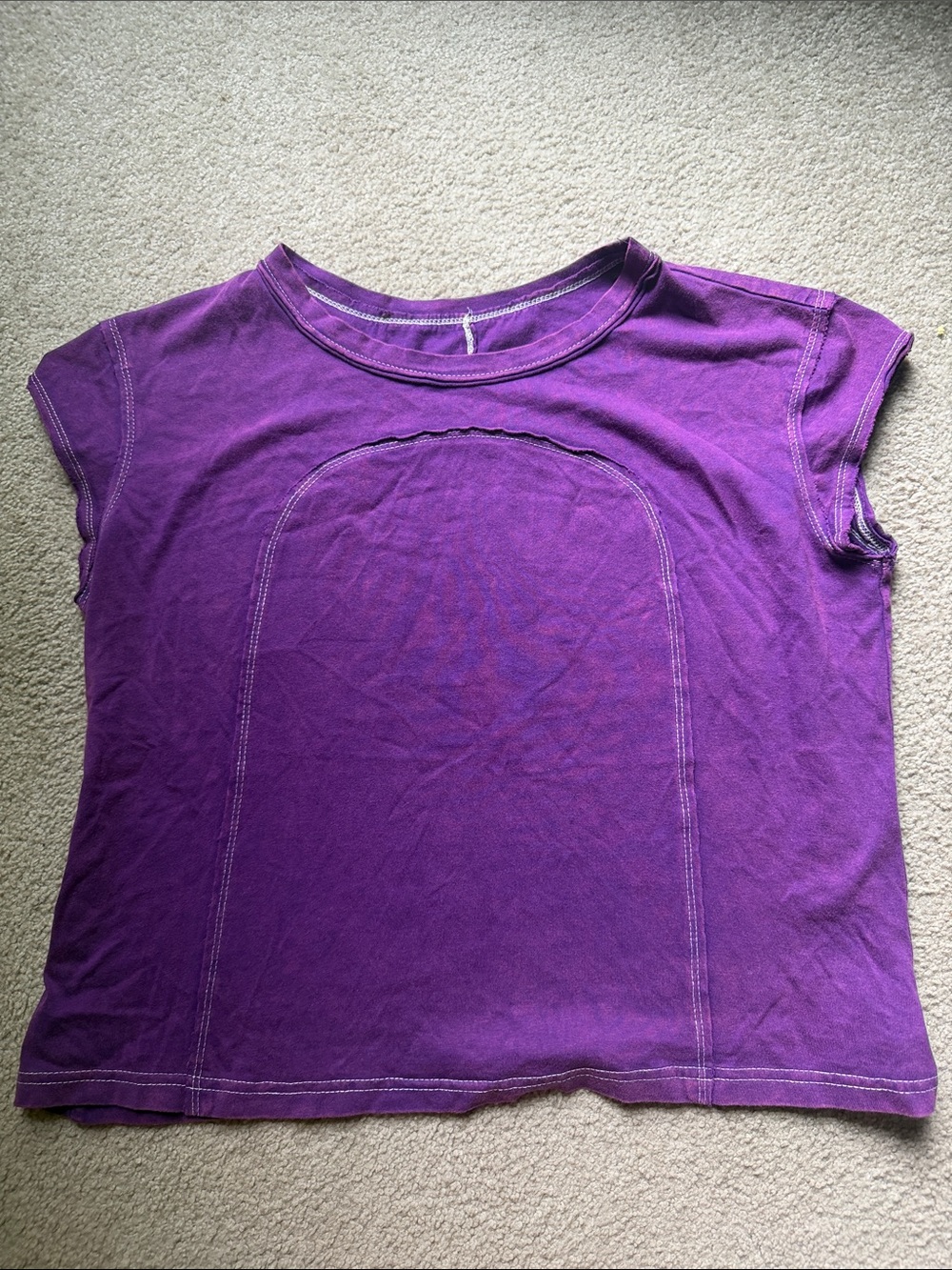 SHEIN Bright Violet Crewneck Tee